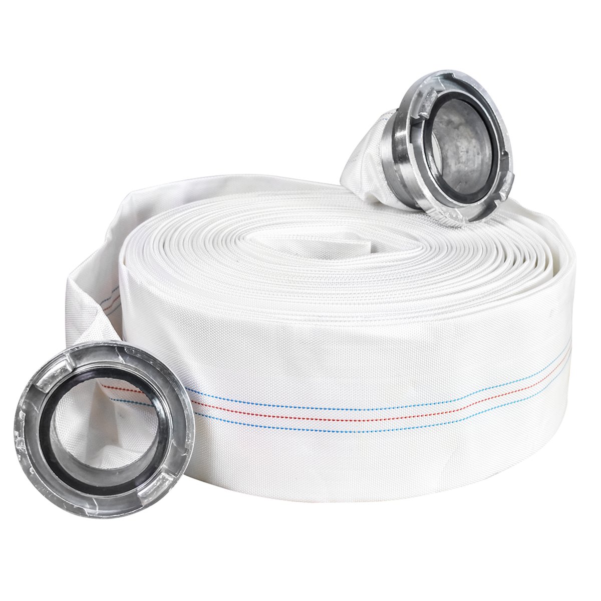 Furtun irigatii/pomp. din PVC 2 toli, lungime 20m cu racord de aluminiu, max 6bar, panzat Breckner Germany